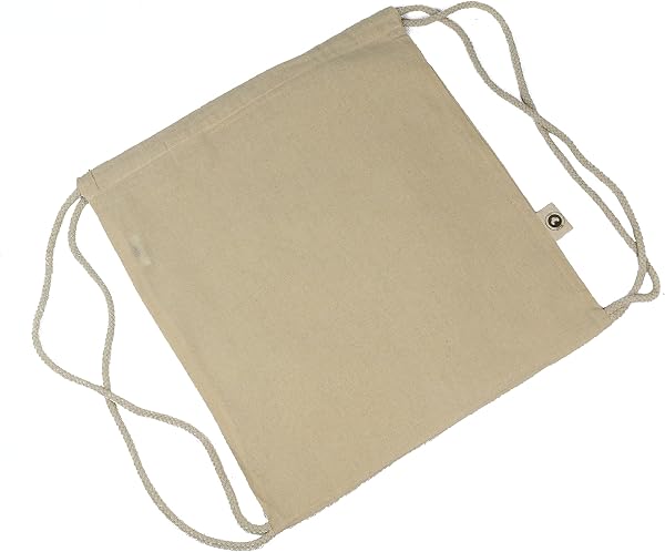 10 x Bolsa Mochila Algodón Natural Con Cordones Tamaño 39 x 35 Centimetros - 4
