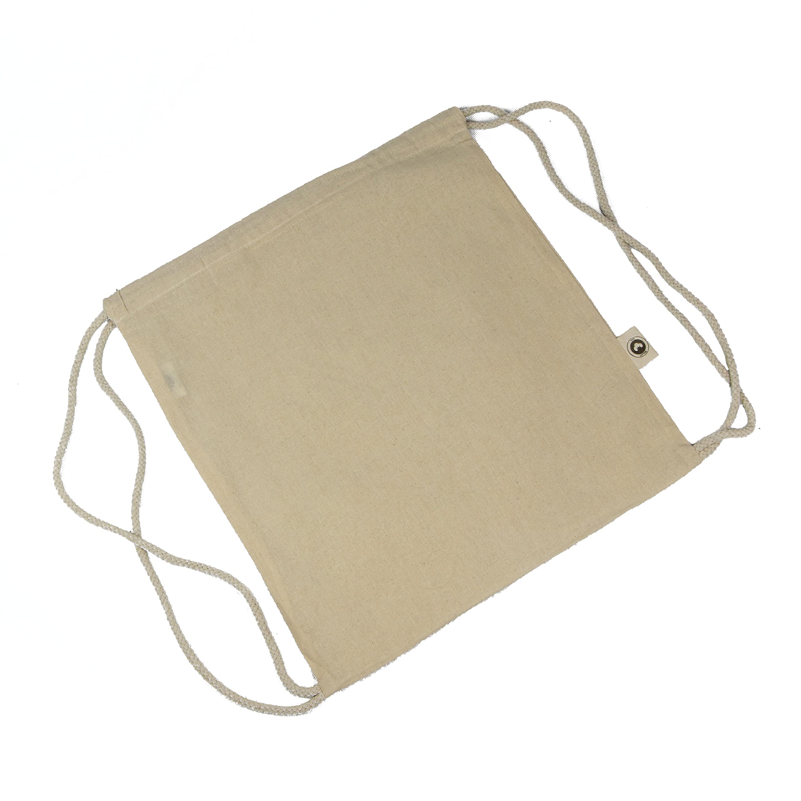 Bolsa Mochila Algodón Natural Con Cordones 39 x 35 cm