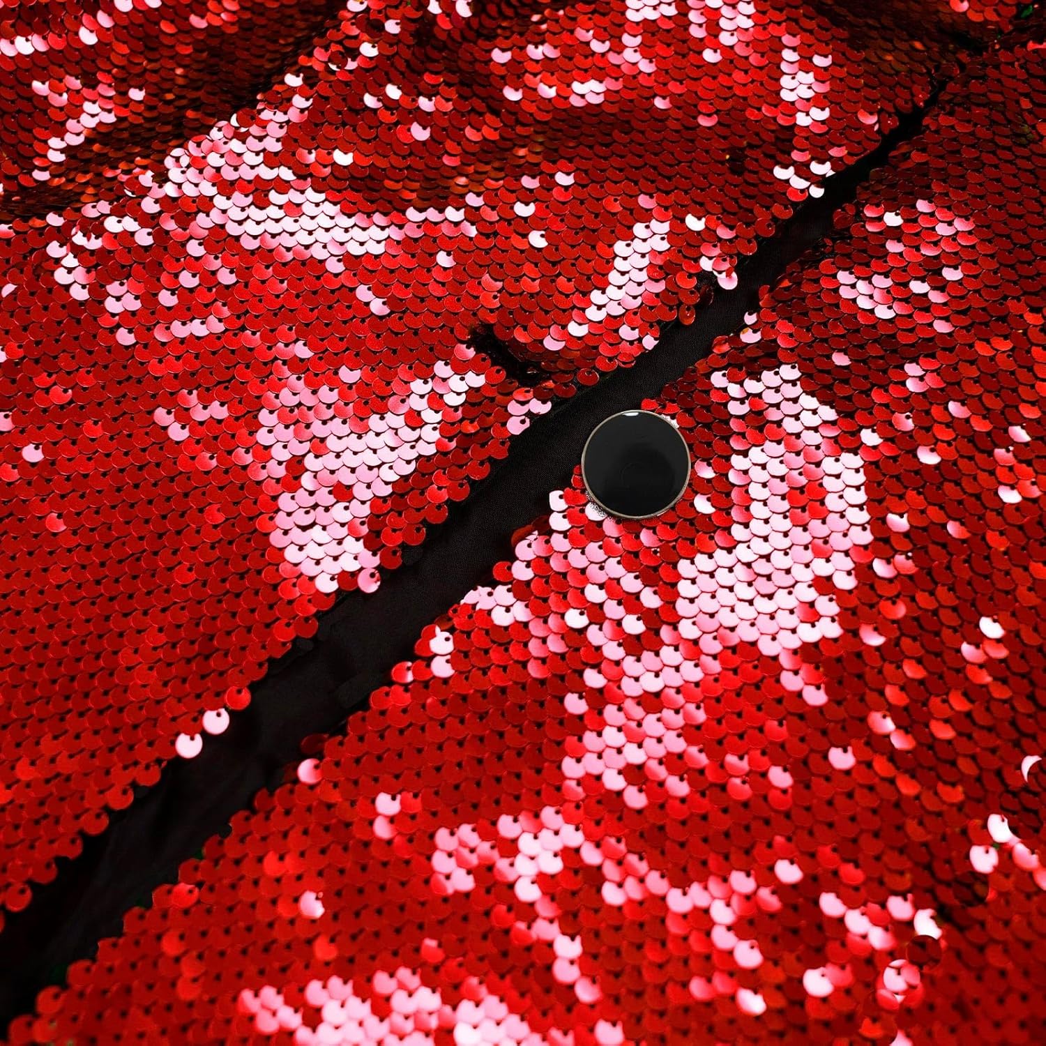 Women's Sequin Jackets Long Sleeves Single Button Casual Sparkly Coat with Pocket