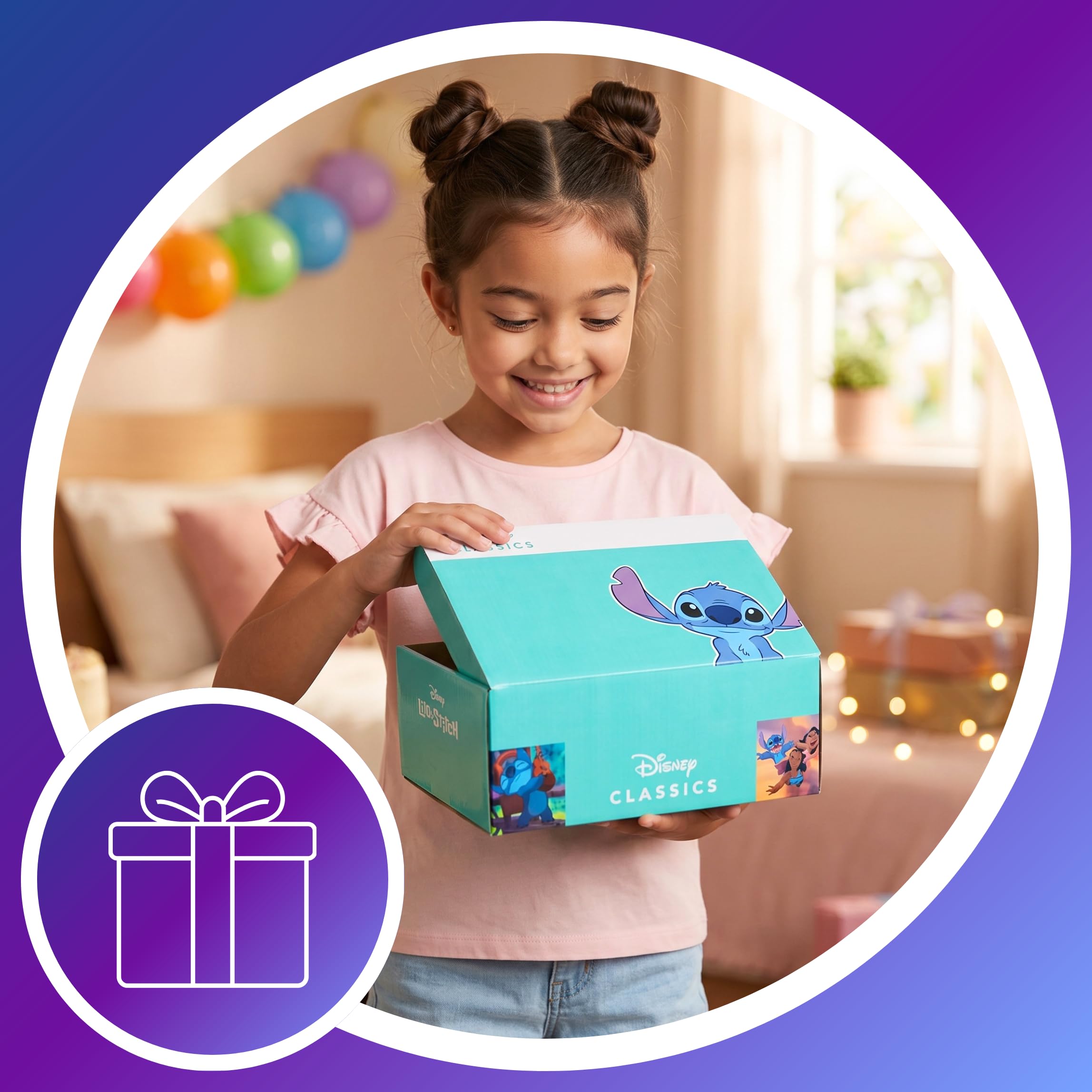 Disney Stitch Zapatos Niñas, Calzado Diseño Stitch Deportivas Bajas, Incluye Caja de Regalo, Tallas EU 25 a 32