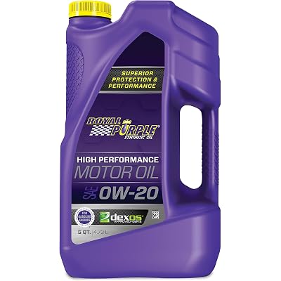 Royal Purple ROY51020 API-Licensed SAE 0W-20 High Performance Synthetic Motor Oil - 5 qt.