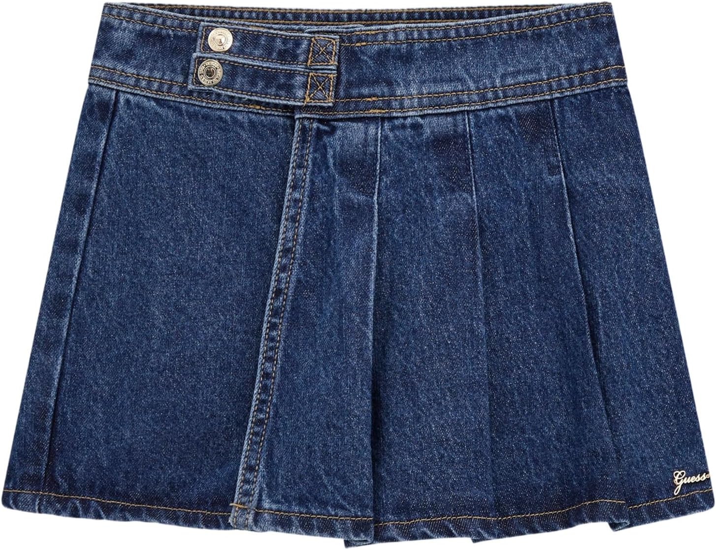 GUESS Girls' Denim Lurex Skorts