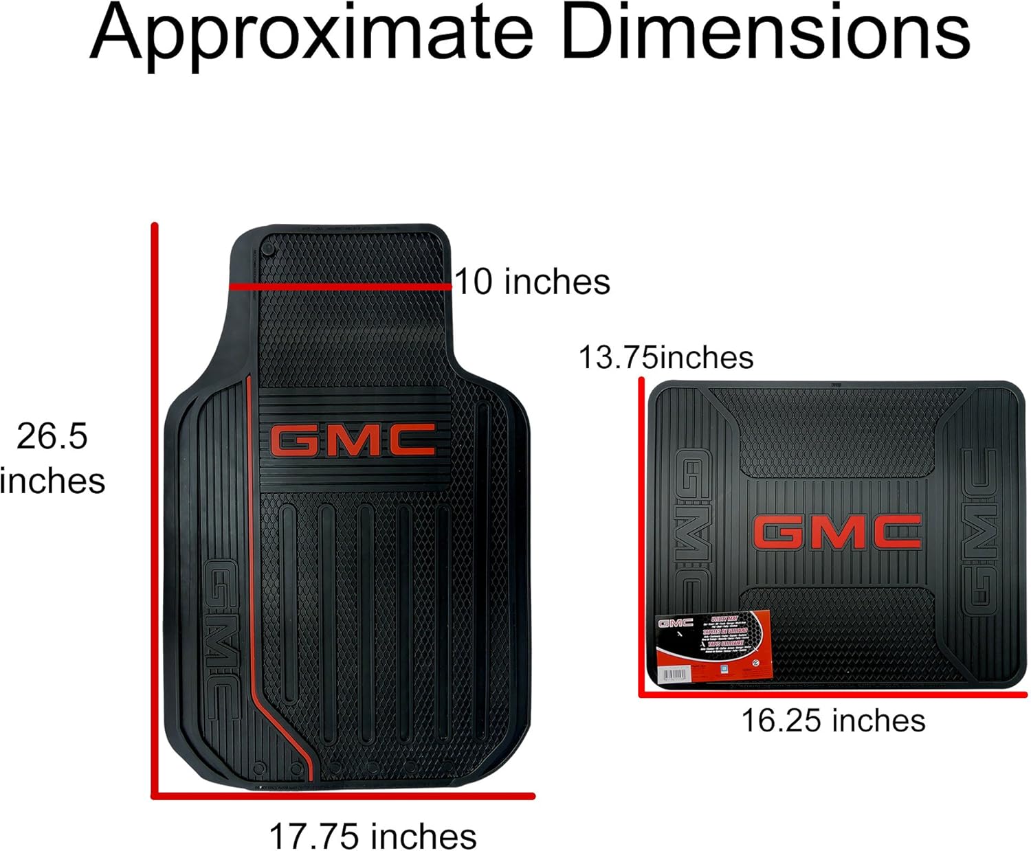 Elite Series Front & Rear Car Truck SUV Seat Rubber Floor Mats for GMC