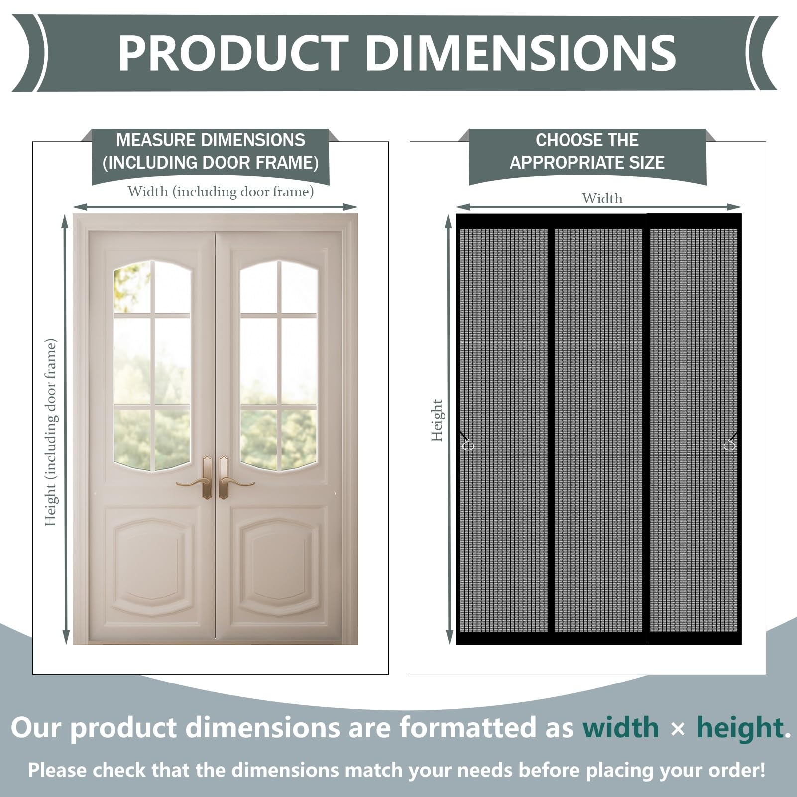 Mosquitera Magnetica 193 x 205 cm Proteger a su Familia Cortina Mosquitera Puerta Exterior Fácil Instalación sin Taladrar para Puertas Metálicas, Puertas de Rv, Negro