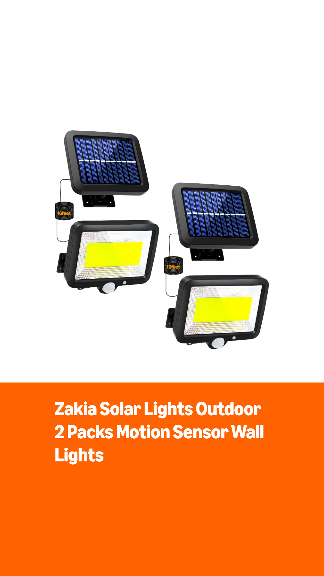 Solar Lights Outdoor Waterproof 2 Packs Motion Sensor Outdoor