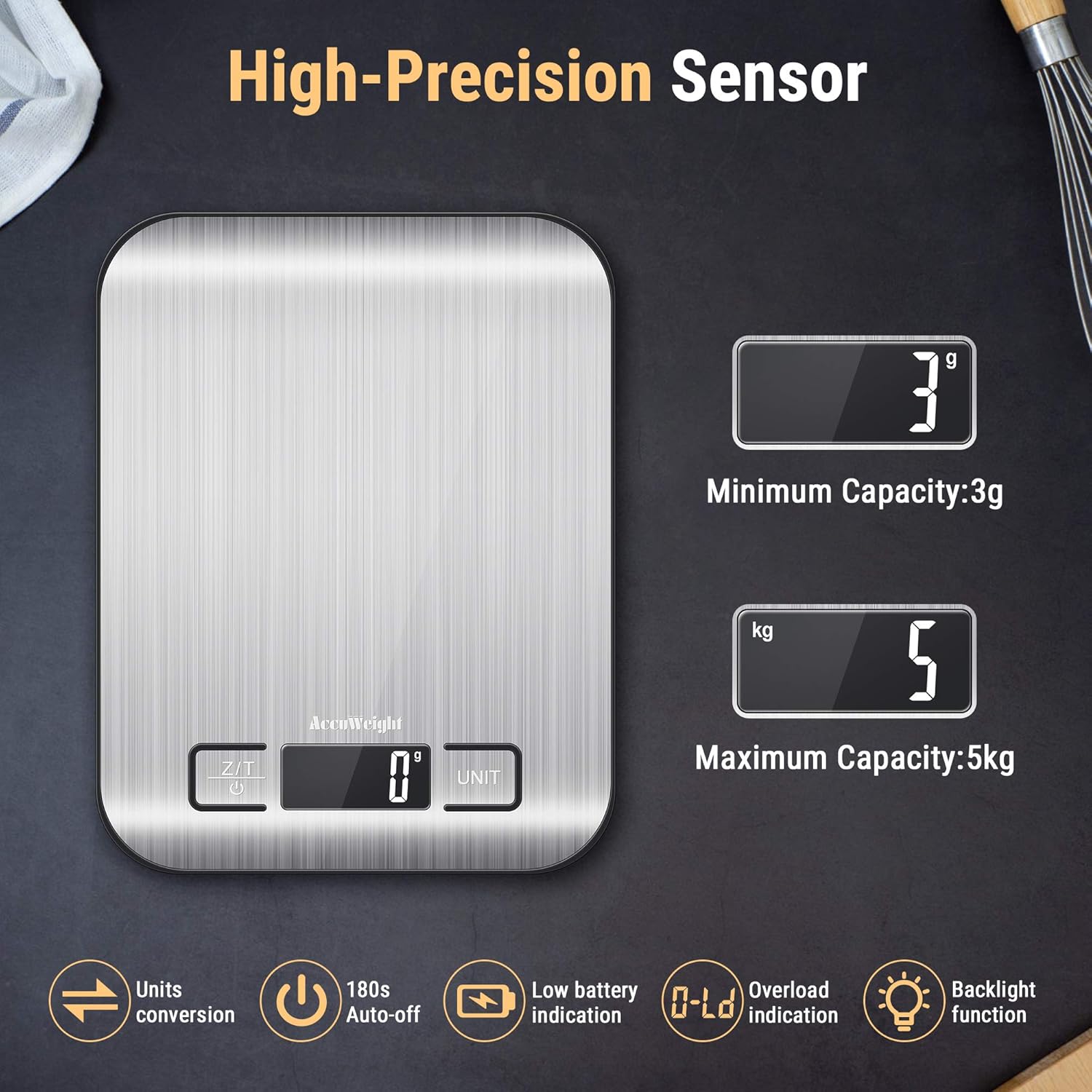 ACCUweight 211 scale with high-precision sensor details