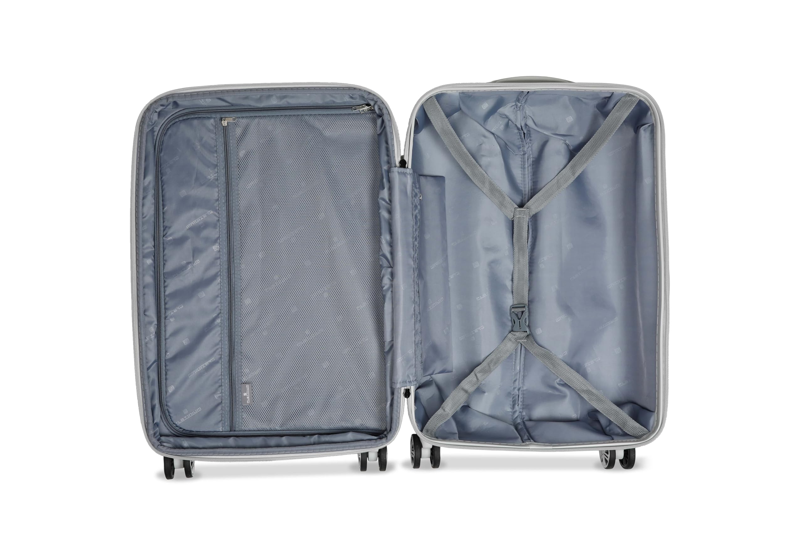 PLATINIUM Maleta en ABS+PC, blanco, medium, VALISE ABS+PC EXTENSIBLE CON 4 pares de ruedas dobles.
