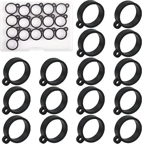 Miniatura 8 de Kit de gancho para caña de pescar, 16 piezas de señuelos de pesca, soporte de anzuelo de caña de pescar, anillos de goma elásticos para gusanos y