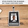 Agent Costume Accessories, Black Novelty ID Badge Props for Men in Cosplay, Spy Detective Party Favors Secret Agent ID Card Holder for Halloween Mystery Party Supplies