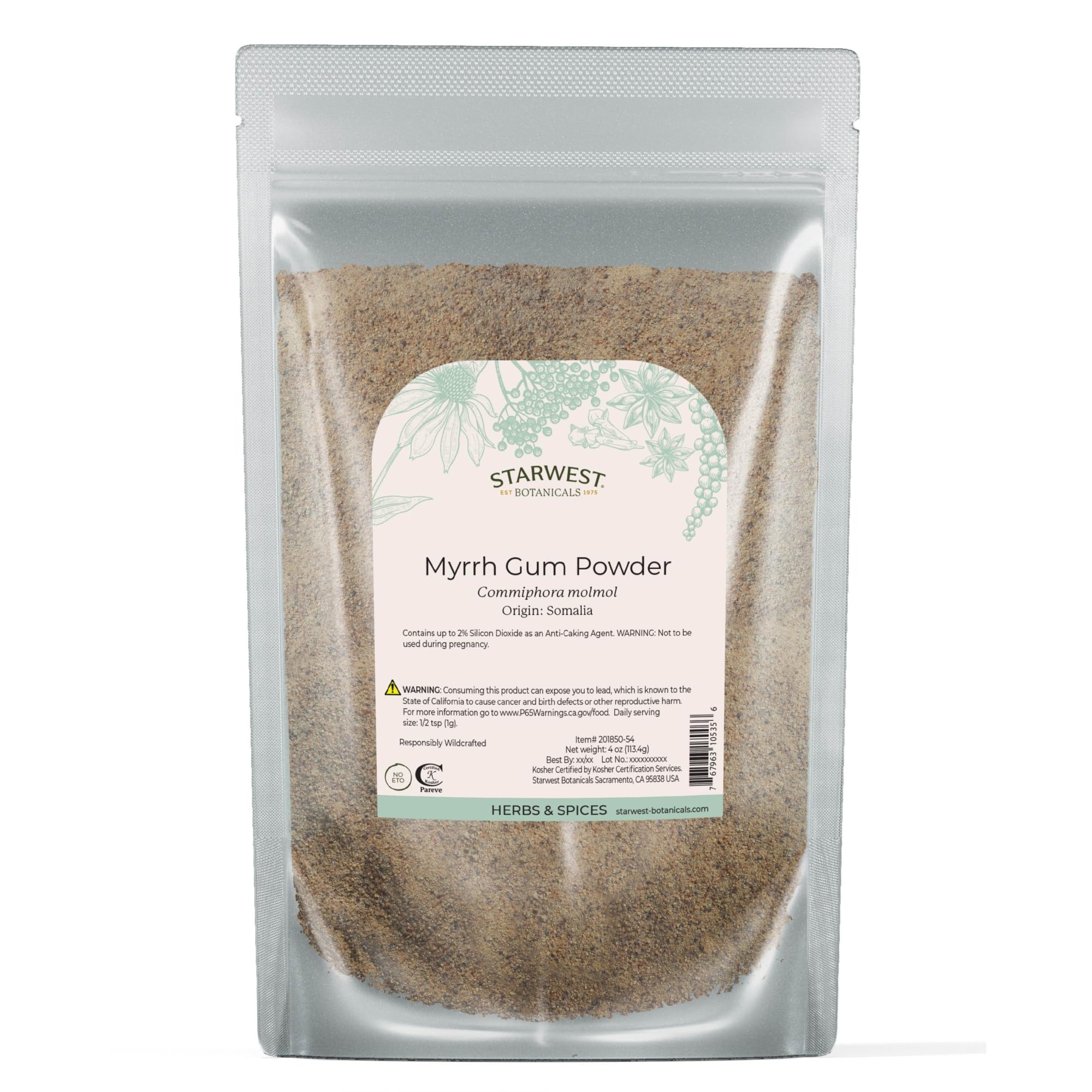 Starwest Myrrh Gum Powder Wildcrafted - 4 Oz