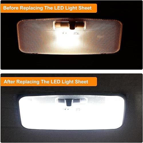 Miniatura 3 de Hoja de luz LED súper brillante de 6000 K, luz blanca pura, brillo de las luces se puede ajustar, se adapta a la luz trasera interior del automóvil