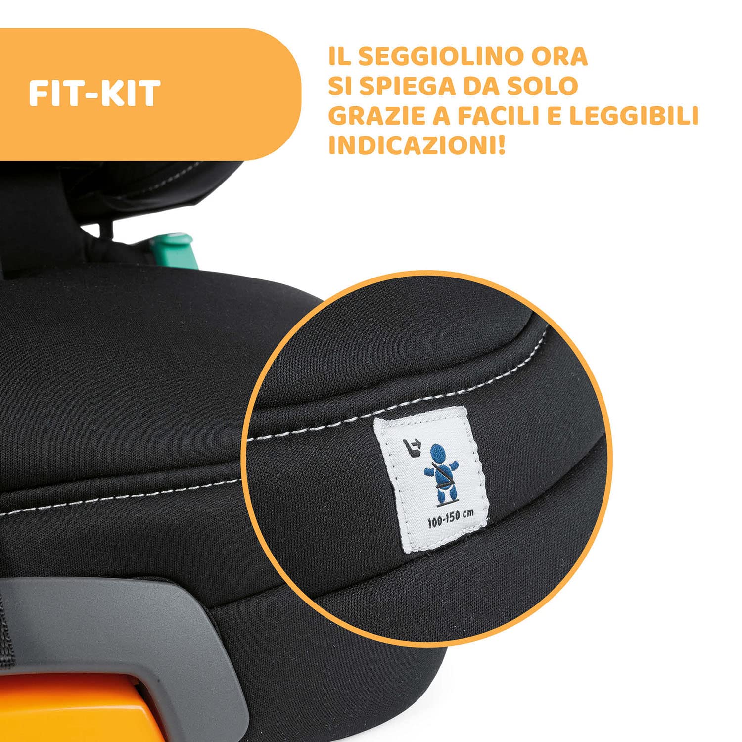 Chicco Fold&Go I-Size Seggiolino Auto 15-36 kg con Connettori Rigidi ISOFIX, Bambini 3-12 Anni, Reclinabile e Pieghevole, Protezione Laterale, Altezza e Larghezza Regolabili, Nero