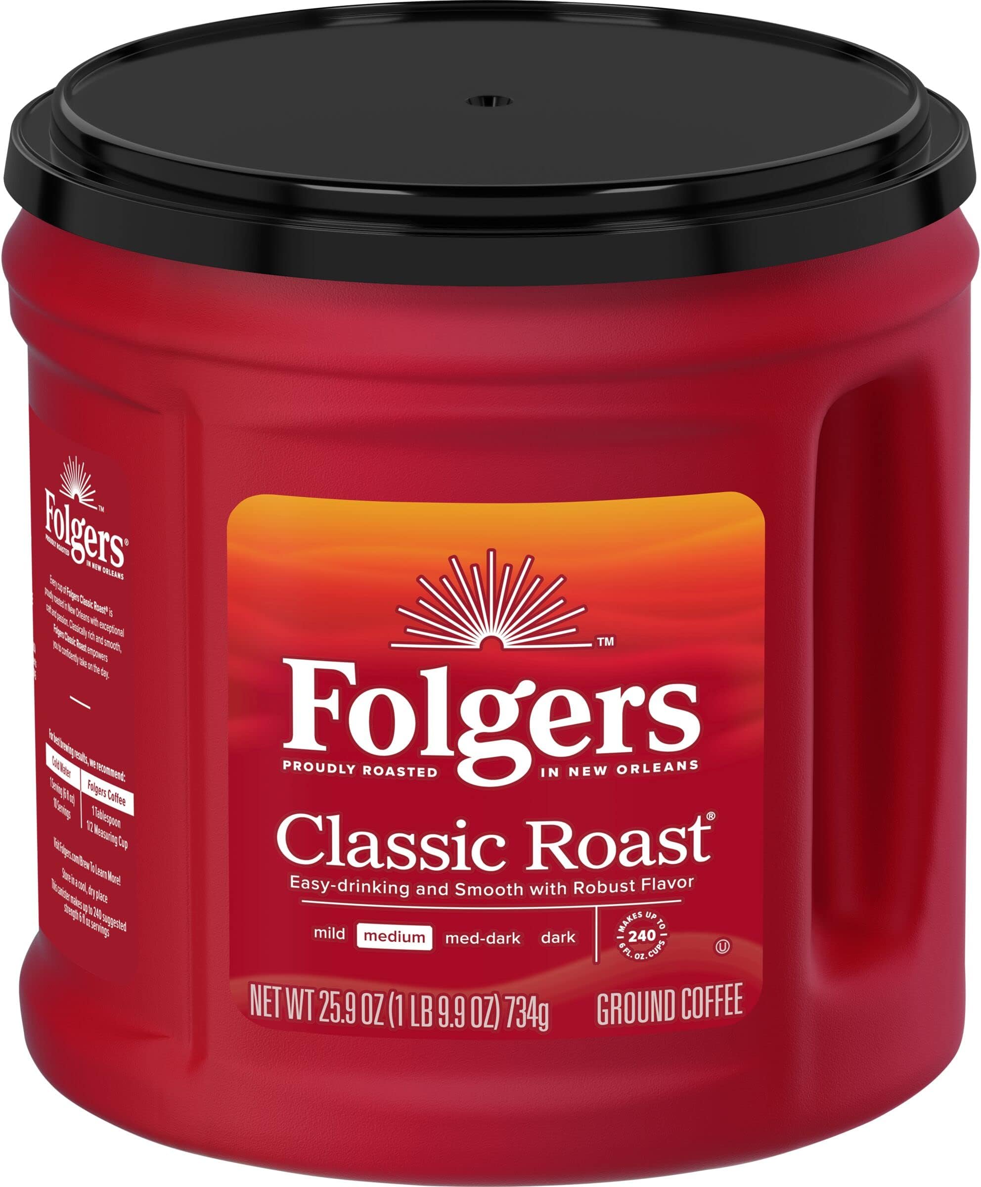 Classic Roast Medium Roast Ground Coffee, 734g