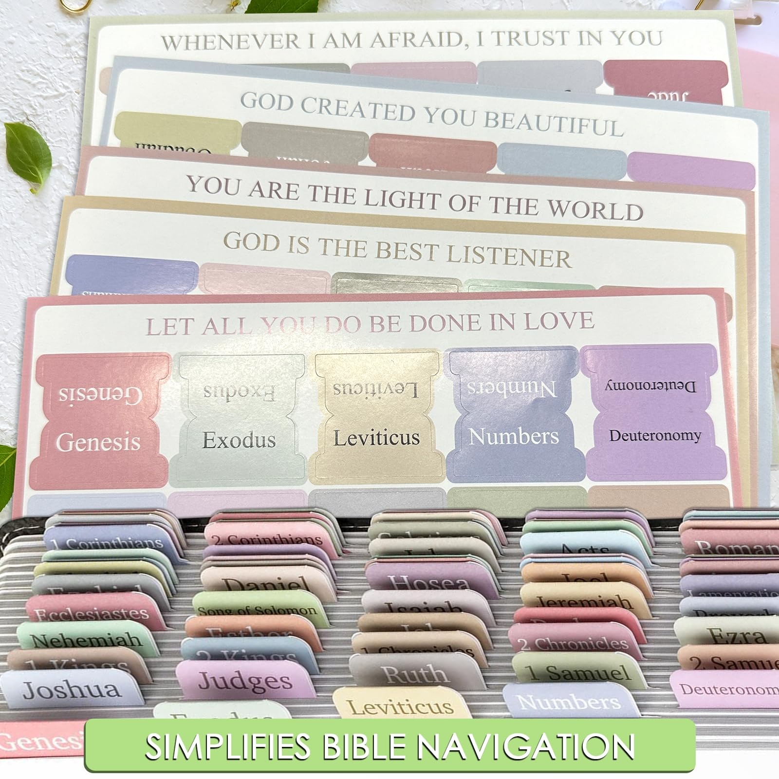 Snapklik.com : Nzzs Bible Tabs For Women And Man, Bible Book Tabs, 75 ...