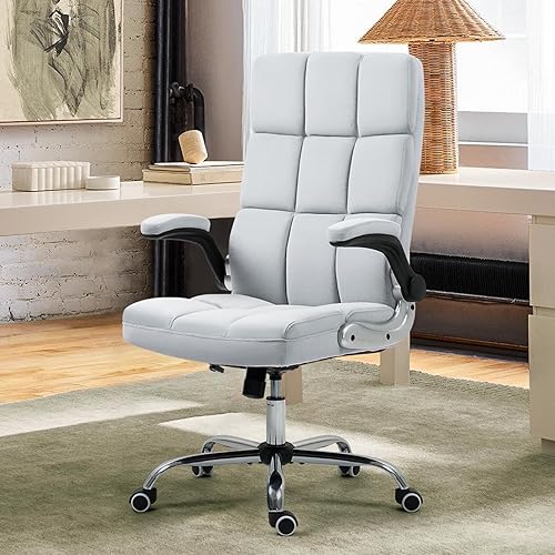 Miniatura 2 de ECOTOUGE Silla de oficina ejecutiva, silla de escritorio cómoda con respaldo alto, silla ergonómica de terciopelo para computadora con ángulo de