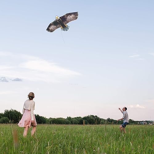 Miniatura 3 de Cometa Jekosen gigante, de águila calva, 70 pulgadas, cuerda de una sola línea, fácil de volar, para viajes en la playa, parque, familia, juegos y