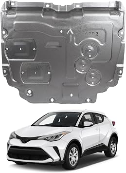 Front Engine Guard Mud Flaps w/Screw Hardware Compatible with 2018-2022 Toyota C-HR CHR Engine Splash Shield Under Car Shield Cover Board 51410F4110 TO1228293