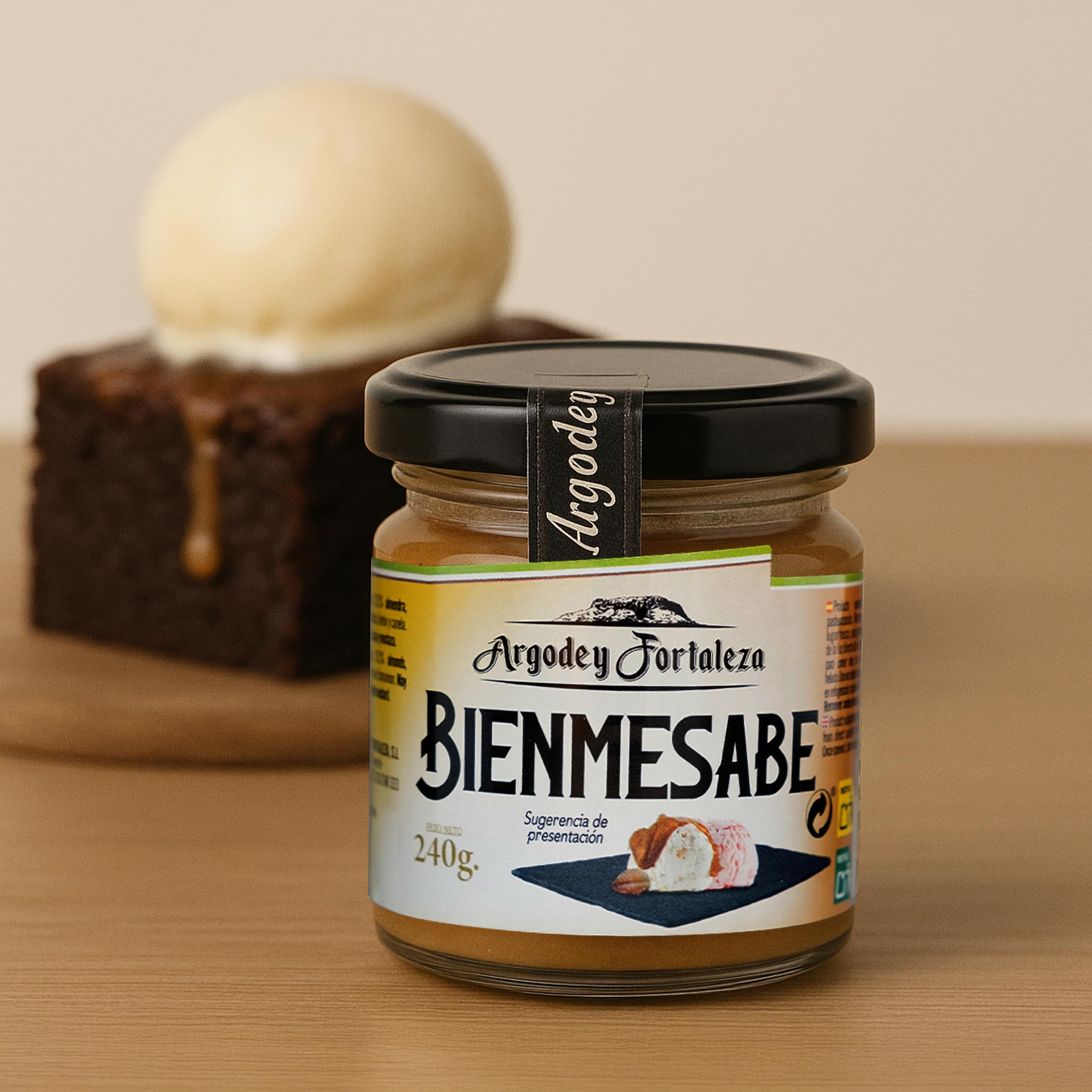 Argodey Fortaleza Bienmesabe 240g | Postre Tradicional Canario | Ideal para Disfrutar Solo, con Nata o Helado | Perfecto para Tartas, Postres y Delicias Sin Gluten | Sabor Auténtico y Delicioso