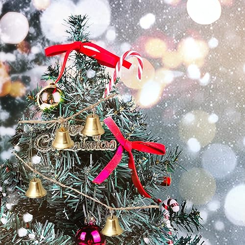 Miniatura 5 de MrMrKura Cuerda colgante de campanas de cascabel, 9 campanas de latón pulido, campanillas decorativas colgantes, campanillas de viento, decoración