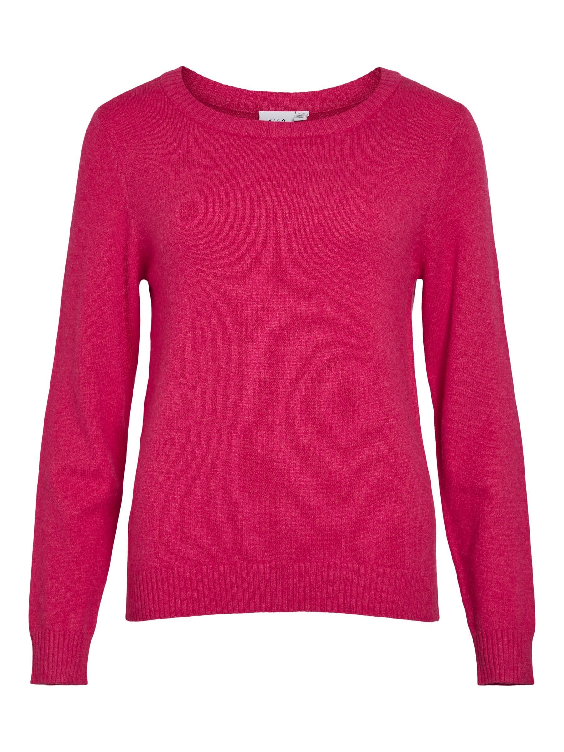 Vila Women's Jazzy Viril O-Neck L/S Knit Top - Noos, M