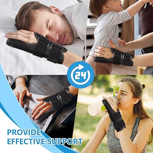 Miniatura 5 de Férula de dedo meñique, férula para dedo meñique, fracturado, férula de dedo meñique, férula de dedo metacarpiano para dedo gatillo, artritis,