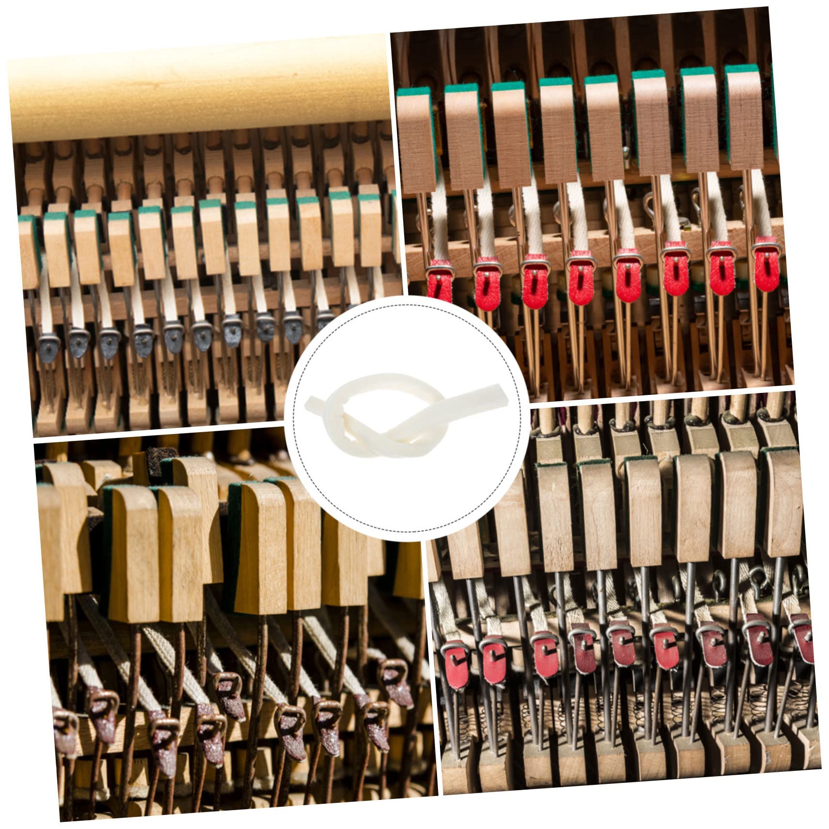SUPVOX 4pezzi Cintura Silenziatore Per Pianoforte Accessorio Per Accordatura Strumenti Musicali Cintura Lana Resistente e Compatta Strumento Di Manutenzione Per Pianisti Professionisti e