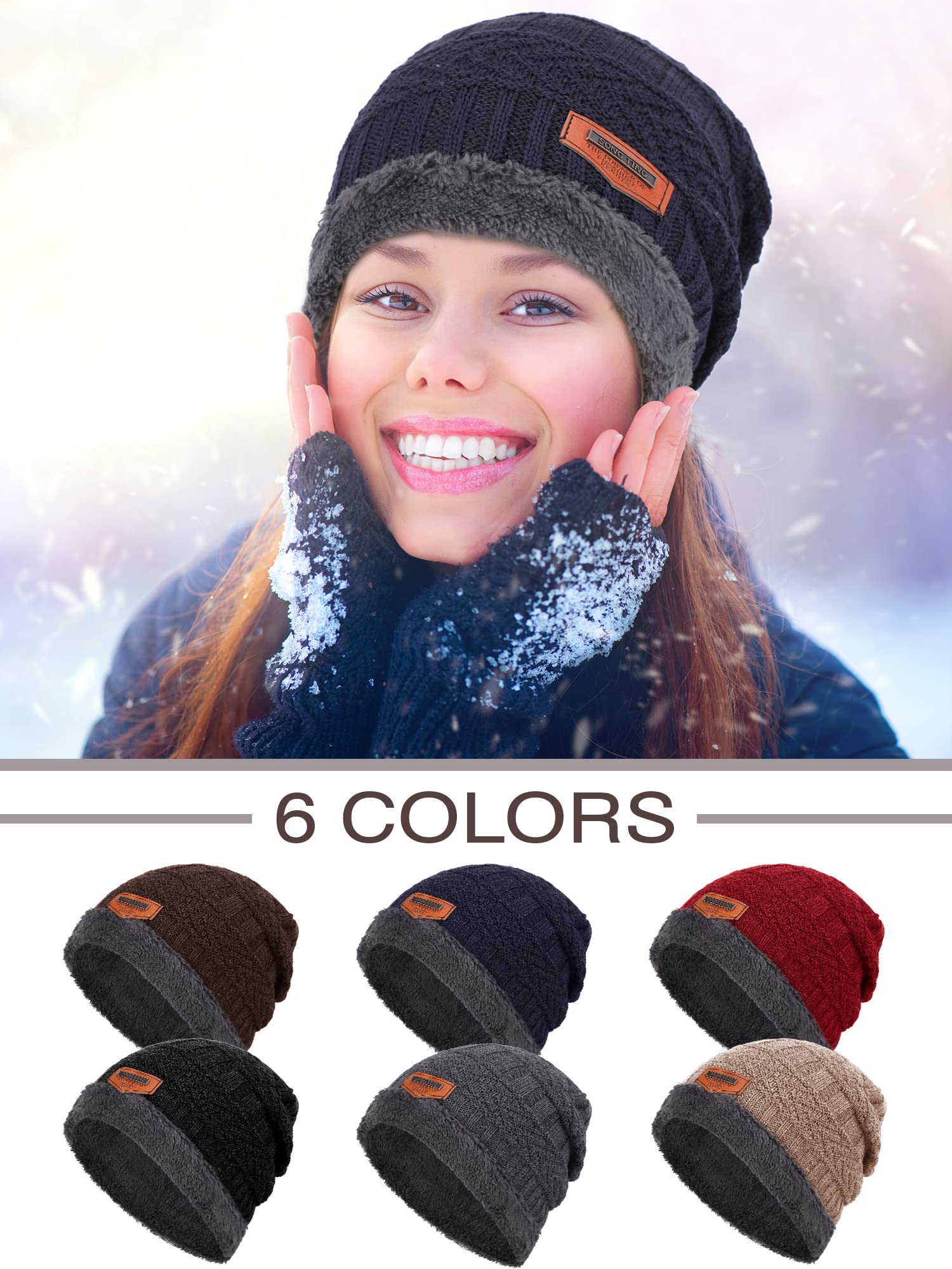 Kigeli 24 pz inverno Beanie Bulk per uomo donna, interno in pile caldo cappello donazioni senza casa spessa teschio berretto invernale lavorato a maglia Beanie, nero, blu navy, rosso, grigio, caffè,