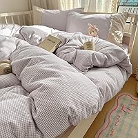 Vista 69 de VM VOUGEMARKET Linda funda de edredón de fresa tamaño matrimonial, juego de ropa de cama de frutas 3 piezas, funda de colcha de algodón color crema