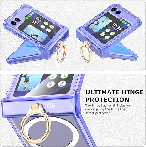 Miniatura 42 de DAKORIE Funda para Samsung Galaxy Z Flip 6 con protección de bisagra, paquete de 2 protectores de pantalla de vidrio templado para Samsung Galaxy Z