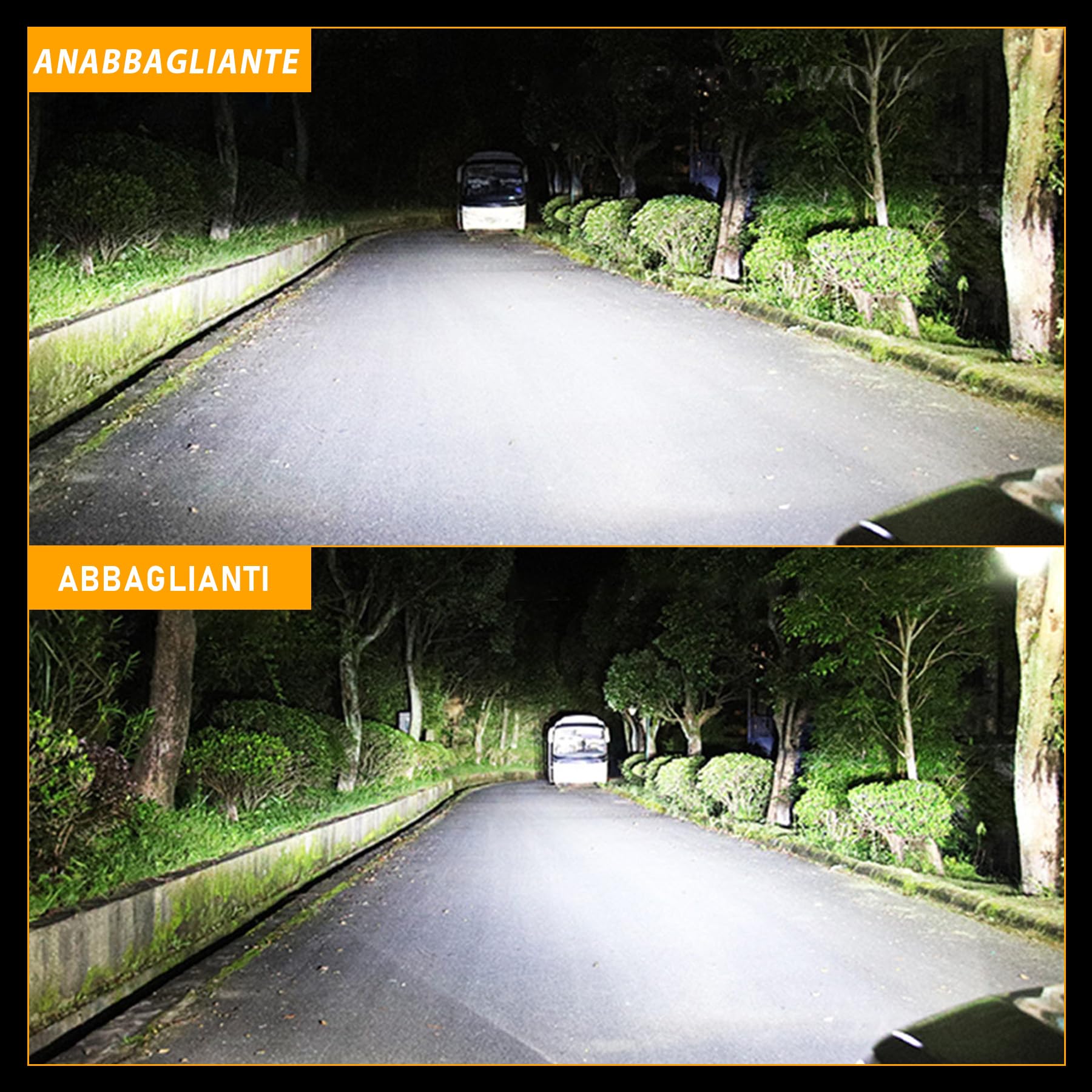 Lampadine H4 LED, 80W 18000LM 6500k Bianco Freddo 24V 12V Luminosità 1:1 H4 LED Non Polarità Per Auto e Moto Faro Per Sostituzione Lampadine Alogene e Kit Xenon 2 Lampade