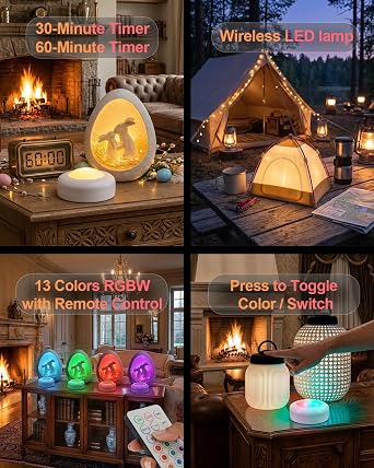 3 Pack Remote Control 16-Color RGBW Puck Lights for Bambu Lab KC007, Wireless 3D Print Puck Light D 62.2mm H 27.6mm LED Lamp Kit, Small Timer Multi Color Round LED Light Kit for 3D Printing Projects
