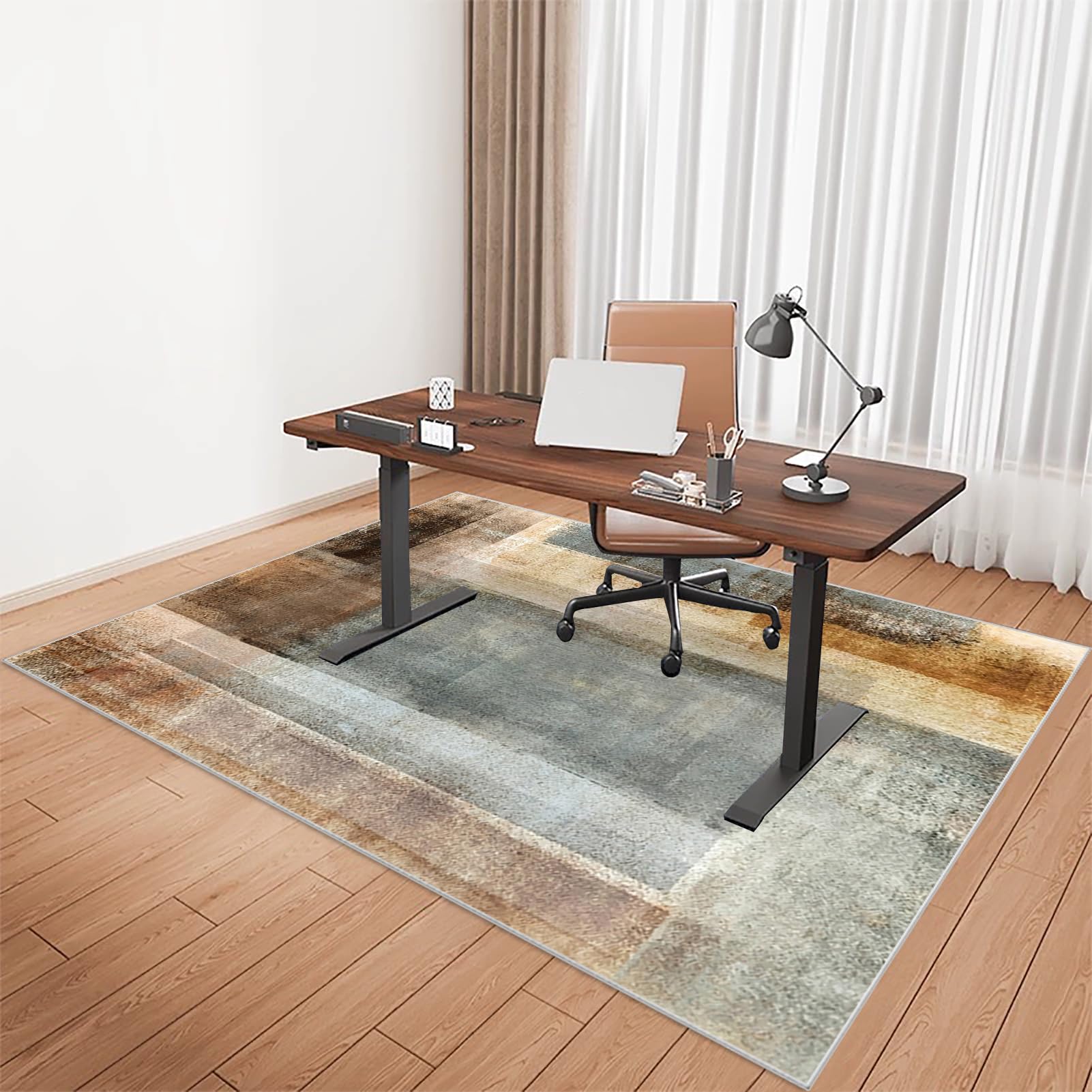 Office Chair Mat - Desk Chair Mat for Carpet 140 x 160 cm - Carpet Protector Chair Mat - Carpet Chair Mats - Gaming Chair Mat for Hardwood Floors Carpet Wooden Floors Non-slip Soft Floor Protector — image 1