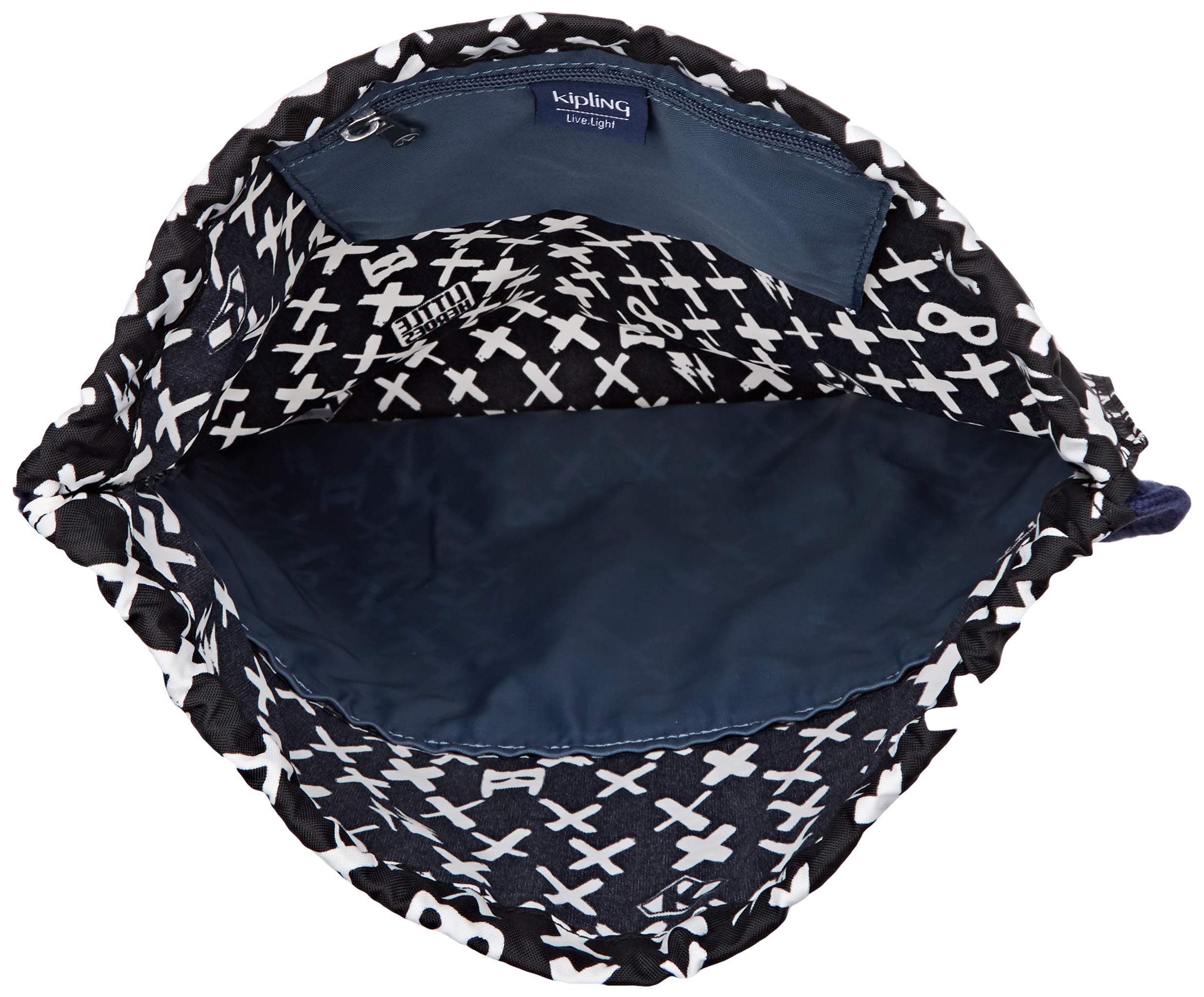 Kipling Supertaboo, Mochila con Cordón, Multifunciónal, Impermeable, 45 cm, 15 L, 0.24 kg, Azul (Galaxy Metallic) — view 3