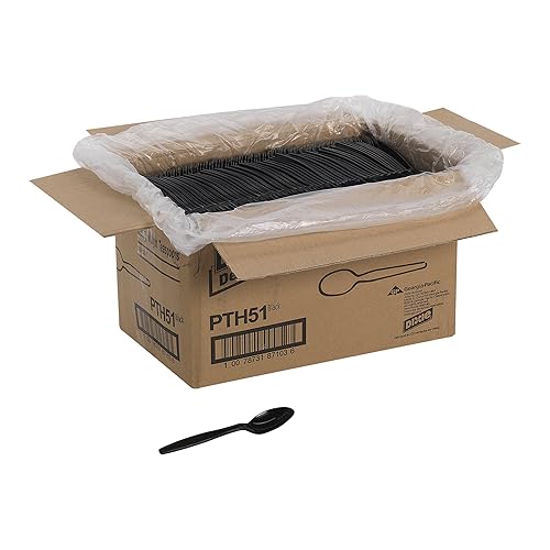 Miniatura 6 de GP PRO (Georgia-Pacific) - Cuchara de plástico de polipropileno pesado de 6 pulgadas, color negro, PTH51 (caja de 1000)