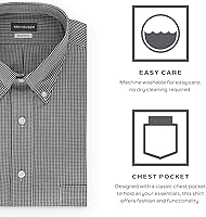 Vista 6 de Van Heusen Camisa de vestir de sarga de ajuste regular con cuello abotonado para hombre, exclusiva de Tienda