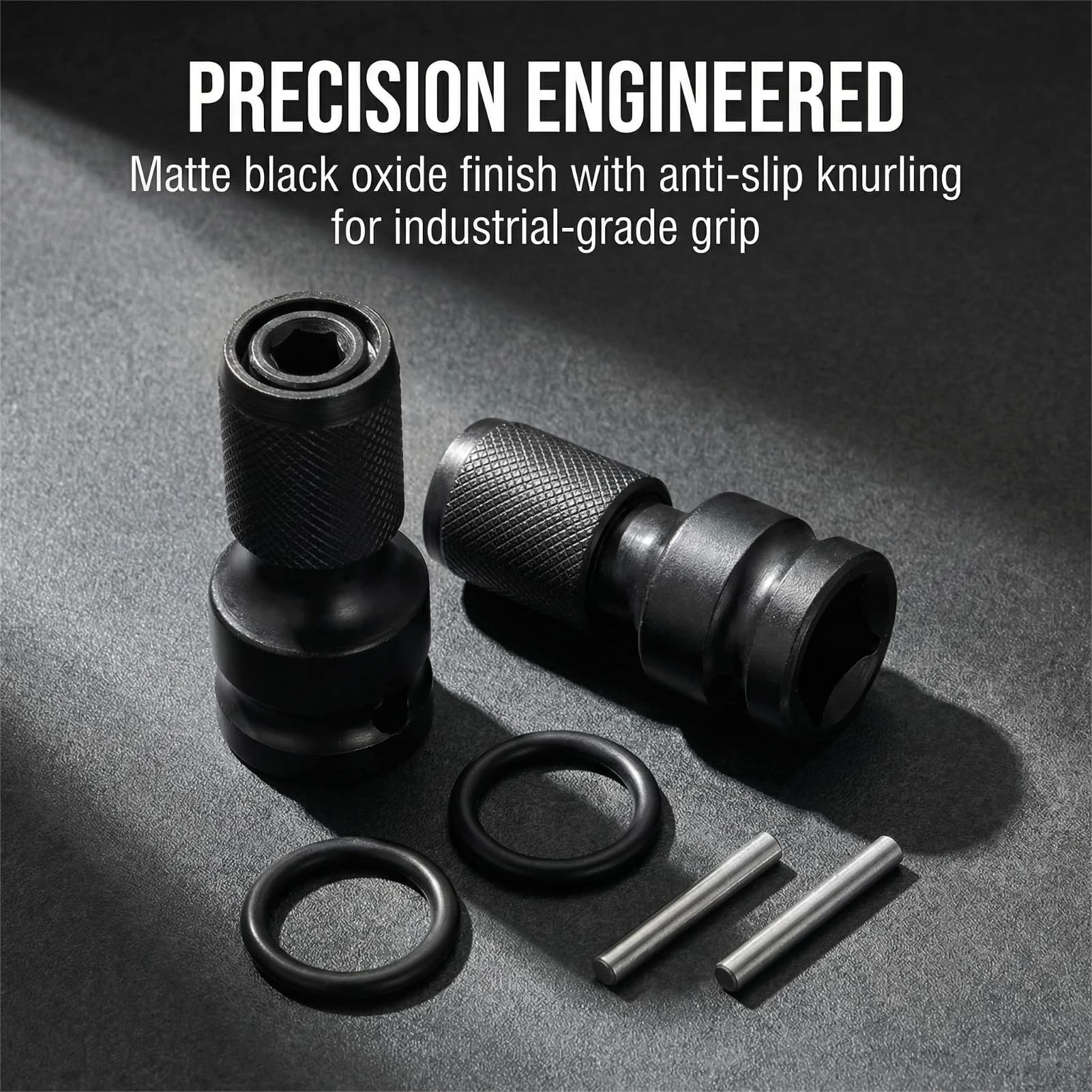 2 PCS 1/2" Square Drive to 1/4" Hex Socket Adapter for Impact & Air Wrench — Amazon image 3