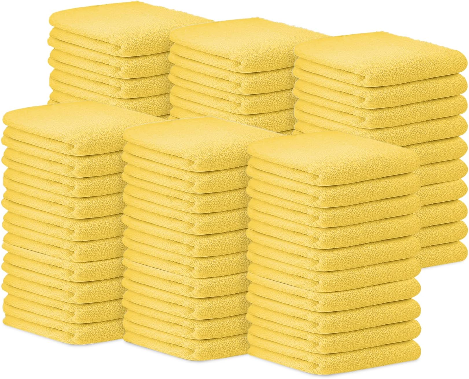 Bar Towels (Pack of 60) Size 14x17 Inches โ 100% Cotton, Absorbent and Reusable Cleaning Rags, Multipurpose Cleaning Towels, Terry Cloth Rags, Durable Shop Rags (Yellow)