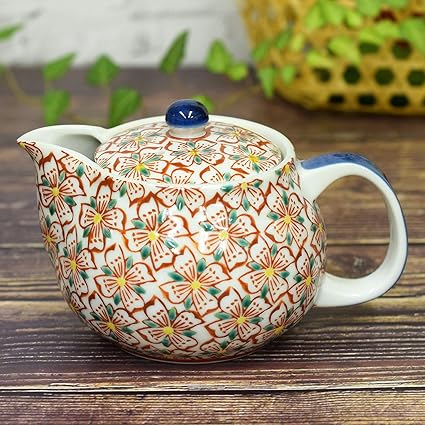 Amazon 急須 おしゃれ 九谷焼 急須 ポット 花紋 陶器 和食器 日本製 茶こし網付 和座の蔵 急須