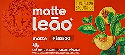 Leão Chá Matte Com Pêssego Fuze Com 25 Saquinhos