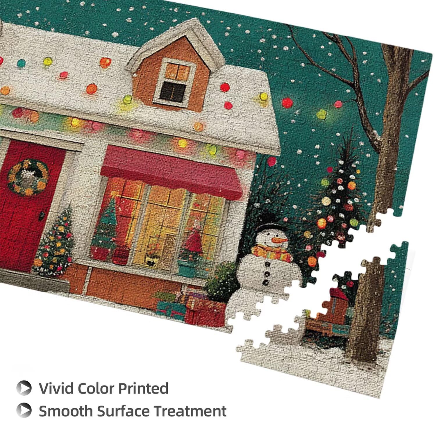 Puzzle para Adultos 1692 Piezas, Paisaje navideño Puzzle, Difícil, Desafiante, Rompecabezas Encajan Perfectamente, Letras en la Parte Posterior, sin Polvo, Regalo para Personas Mayores (179x31cm) v852