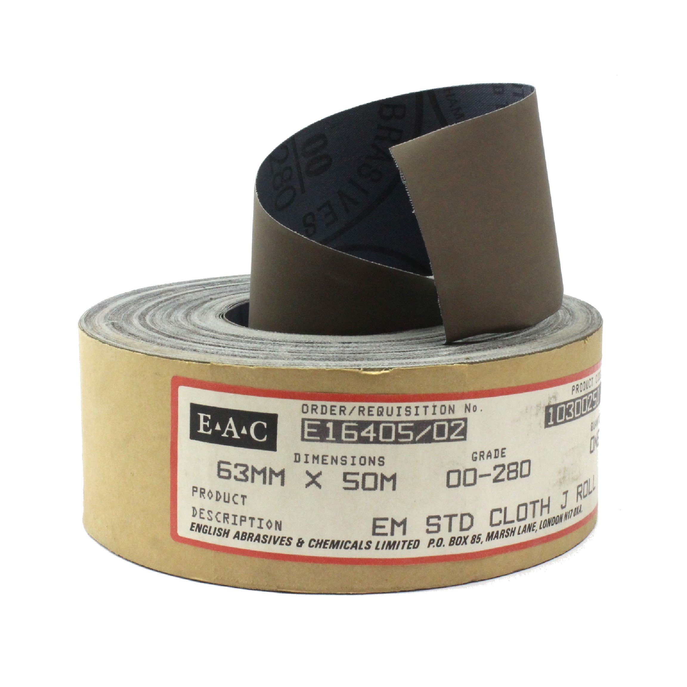 High 5 EAC 63MM x 50M Emery POLISHING Cloth ROLL. Grade: 00-280