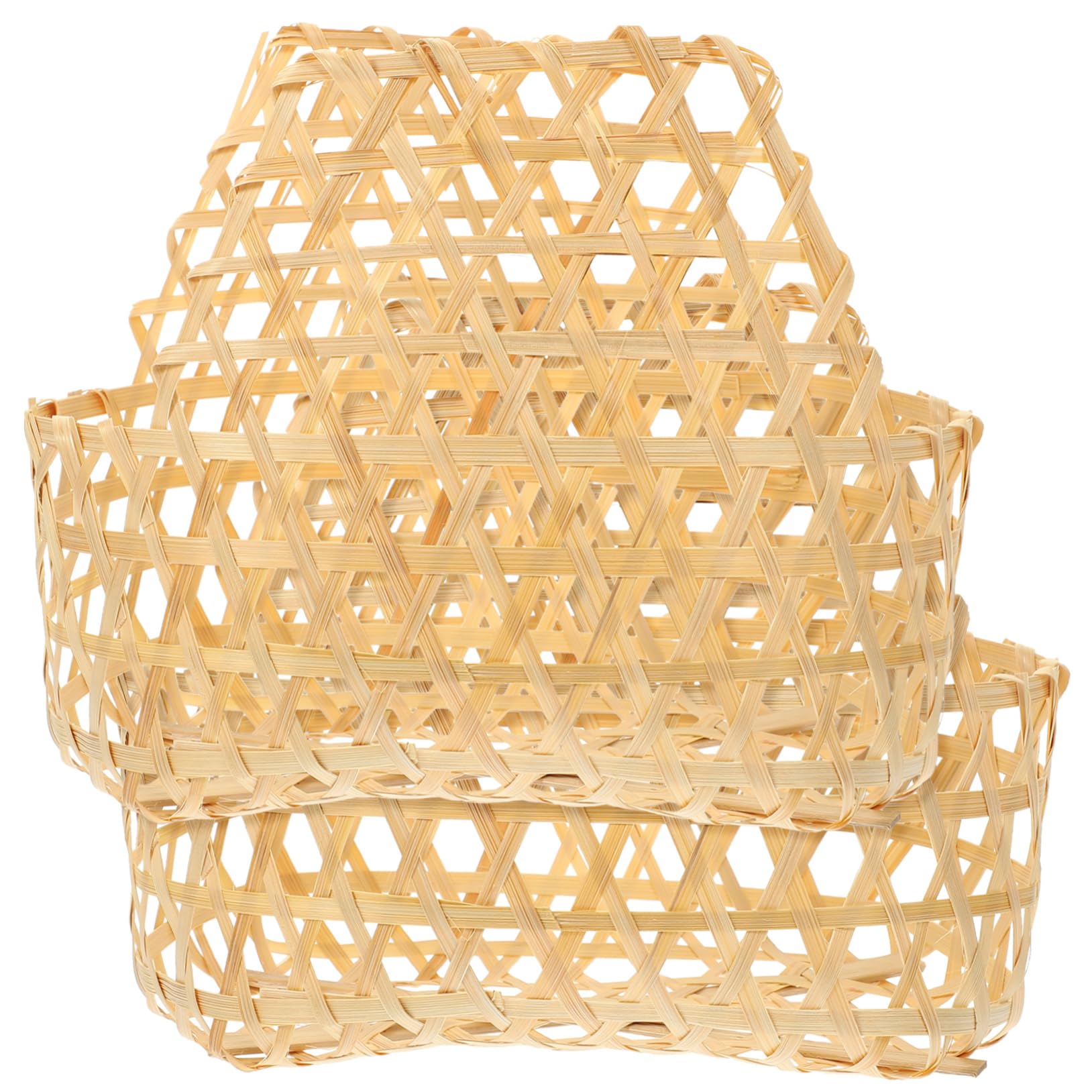 Levemolo 2pcs Basket Bread Basket Fruit Basket Countertop Bandejas Para Comida Rattan Bread Tray Handheld Storage Basket Appetizer Baskets Fruit Tray Candy Basket Wall Basket Khaki