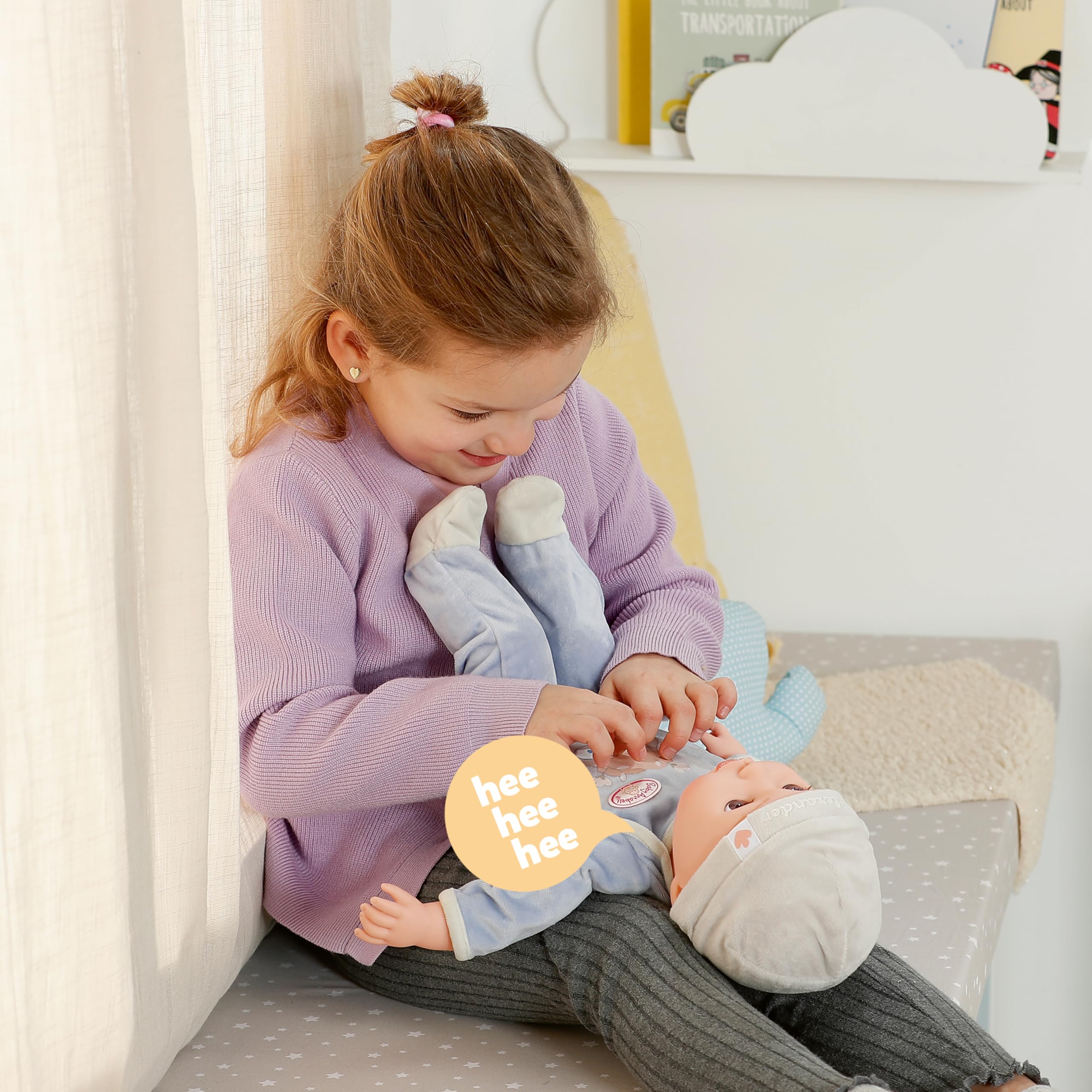 Baby Annabell Interactive Alexander 43cm, Soft bodied baby doll with realistic movements, sounds & accessories - Image 3