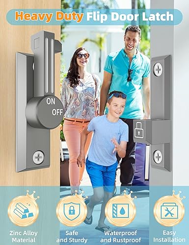 Miniatura 4 de Cerradura de puerta de granero de 90180 grados, pequeños cierres de puerta abatible, cerradura de seguridad para puerta corrediza para granero,