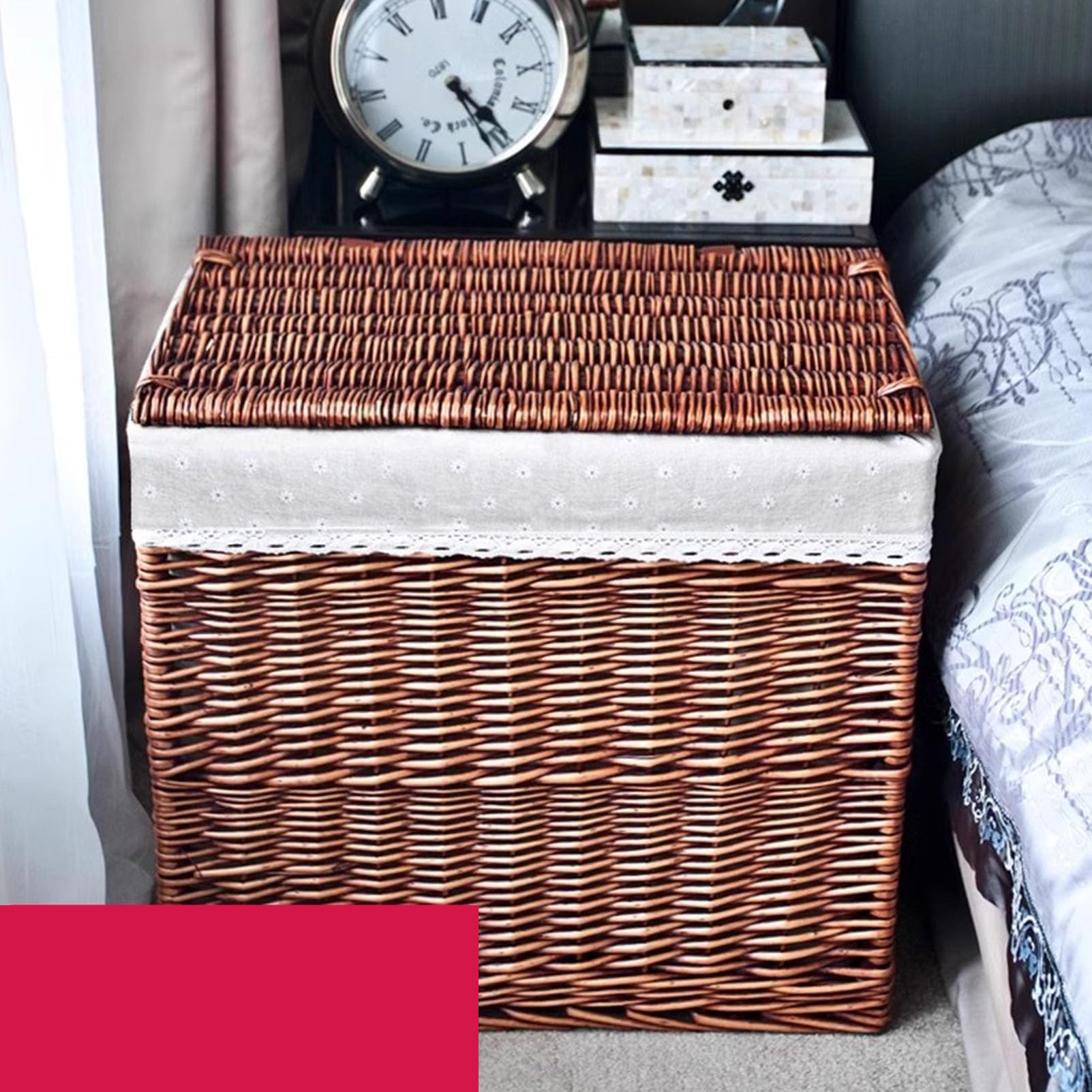 Large Dirty Clothes Basket, Dirty Clothes Basket, Rattan Dirty Clothes Storage Basket, Household Basket, Willow Laundry Basket, Toy Weaving Box