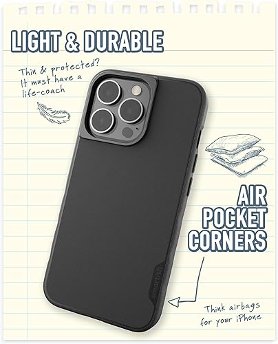 Miniatura 5 de Smartish - Funda delgada para iPhone 13, Gripmunk, ligera + protectora, funda de agarre fina, color negro