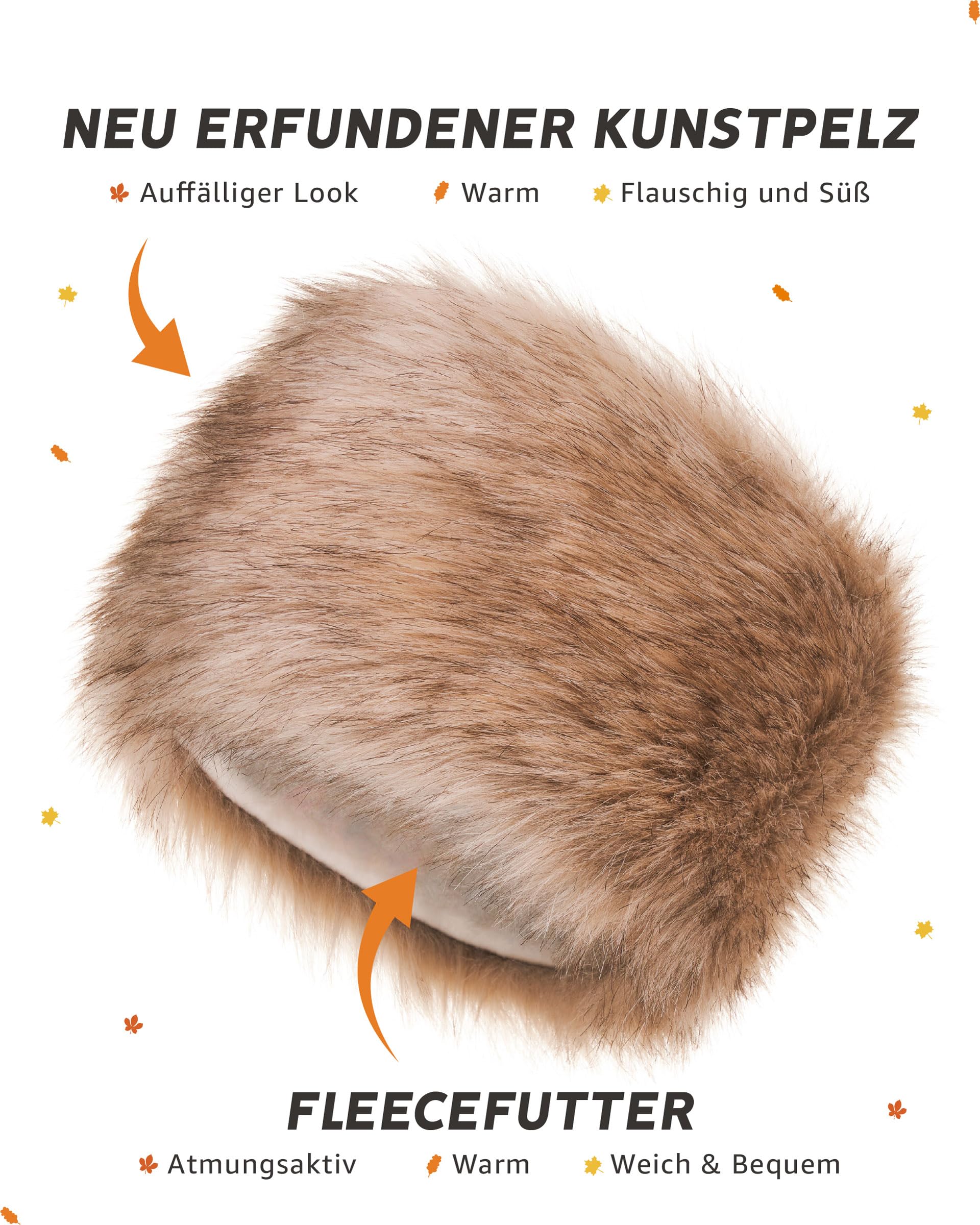 Futrzane Classic Kosakenmütze - Fellmütze Damen Winter - Pelz Russische Mütze