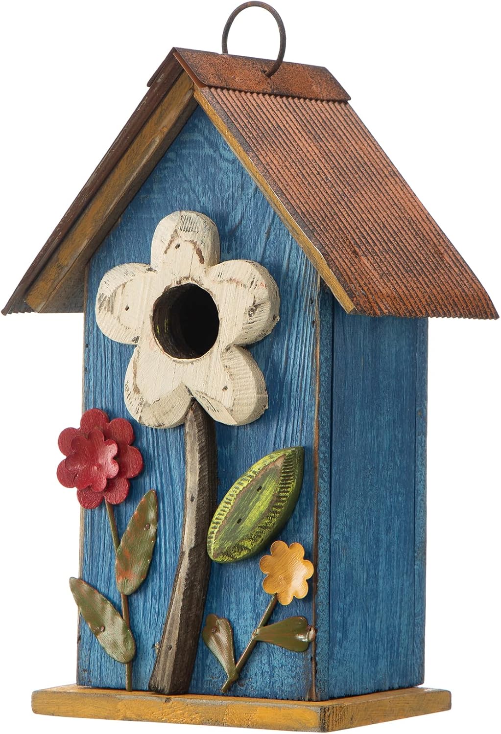 Glitzhome 10.2" H Hanging Bird House for Outdoor Patio Garden