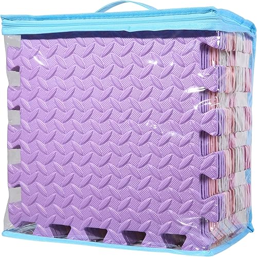 Miniatura 206 de Tapete de juego de espuma para bebé, tapete entrelazado de 0.4 pulgadas de grosor con colores sólidos, tapete de juego suave y no tóxico, tapete