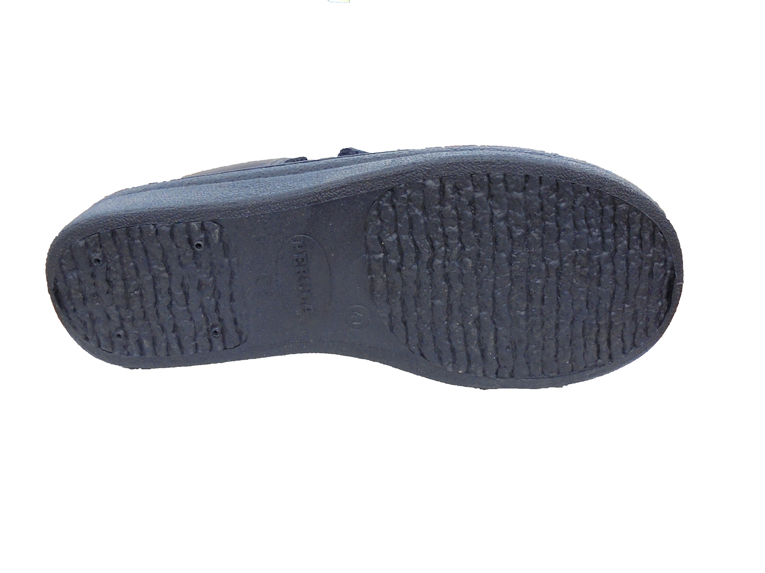 Zuecos Sanitarios Anatomicos en Piel para Hombre, Mod.293 Calzado Made in Spain, Garantia de Calidad. (44, Azul Marino)